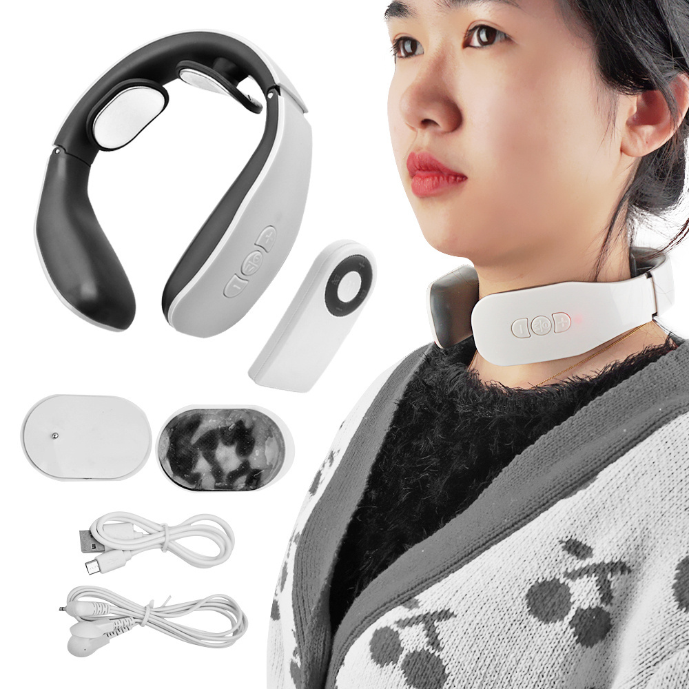 Intelligent cervical massage tens low frequency pulse neck massager with remote control