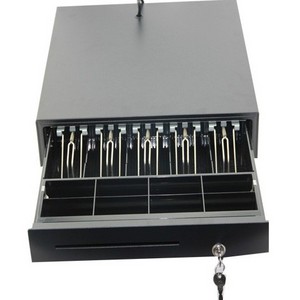 Black Heavy Duty Manual Cash Drawer 5 Bills & 8 Coins Removable cash Tray/Till