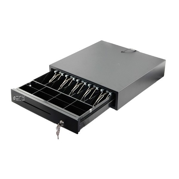 Black Heavy Duty Manual Cash Drawer 5 Bills & 8 Coins Removable cash Tray/Till