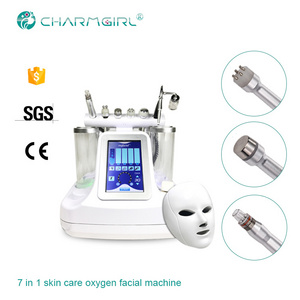 7 in 1 galvanic oxigen hydroo water dermabrasion facial beauty instrument machine