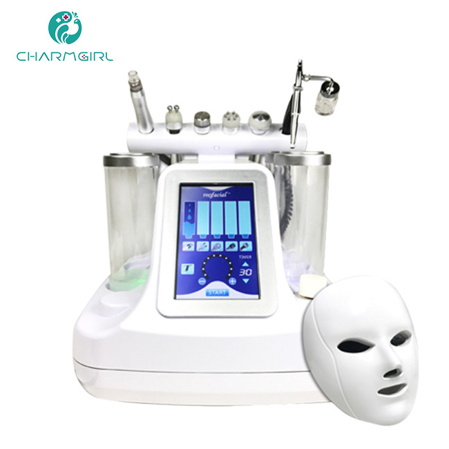 7 in 1 galvanic oxigen hydroo water dermabrasion facial beauty instrument machine