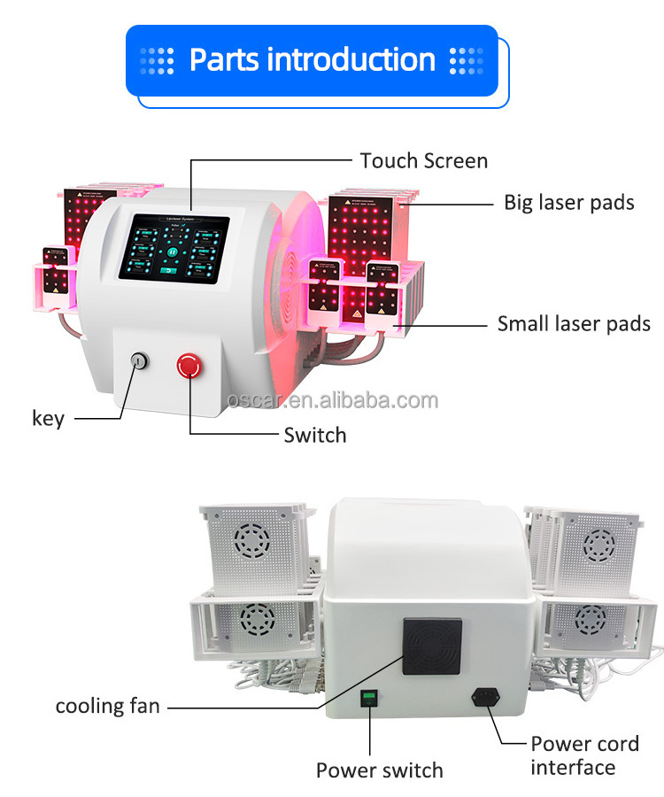 Professional spa maxlipo 5D Lipo Laser Pads lipo light body sculpting machine lipolaser