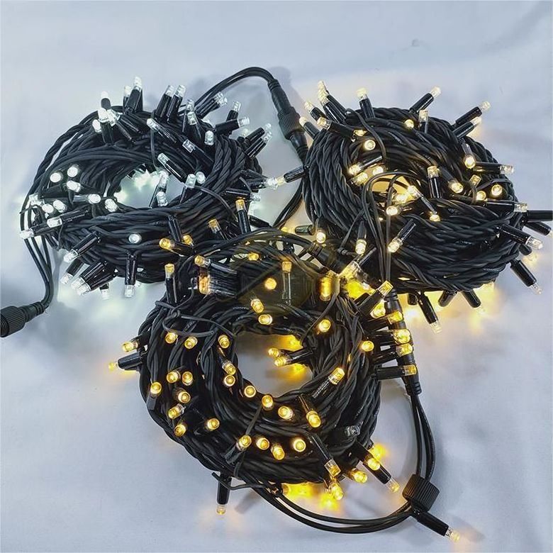 Extra-Long Upgraded for Indoor Outdoor Starry Sky Part With Flash Bulb Christmas Lights Extendable Outdoor String Lights