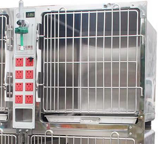 OSCAT  High Quality Veterinary Stainless Steel Cat Pet Display Cage Dog Kennel Cage With Wheels