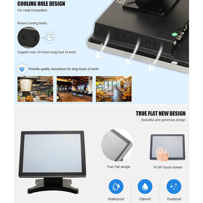 15 inch touch screen android pos , android pos terminal with printer