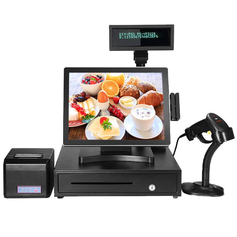 15 inch touch screen android pos , android pos terminal with printer