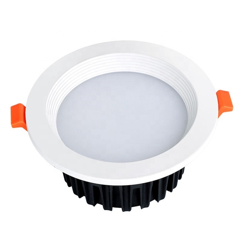 High Lumen Indoor Commercial Ceiling Round Recessed Downlight Anti Glare 6w 9w 12w 15w 20w 30w Led Spot Light Source Spotlight