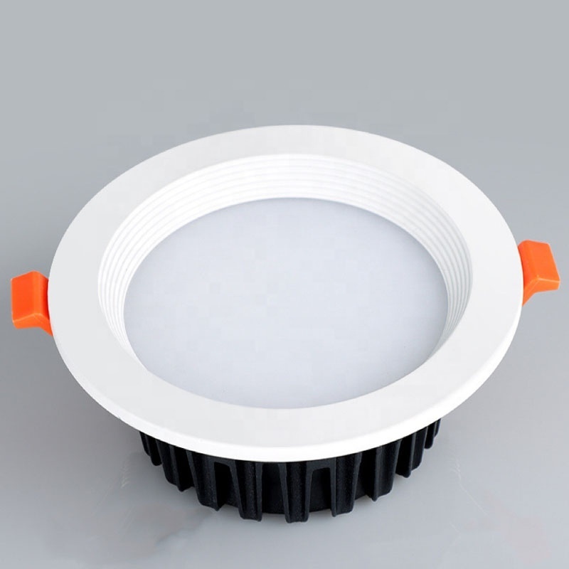 High Lumen Indoor Commercial Ceiling Round Recessed Downlight Anti Glare 6w 9w 12w 15w 20w 30w Led Spot Light Source Spotlight