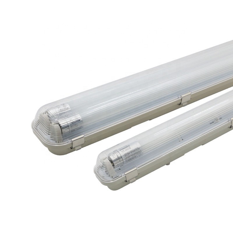 T8 2 Feet Fluorescent Three-proof Lamp Ip65 Pc Cover Abs Bottom Waterproof Lamp Led Batten