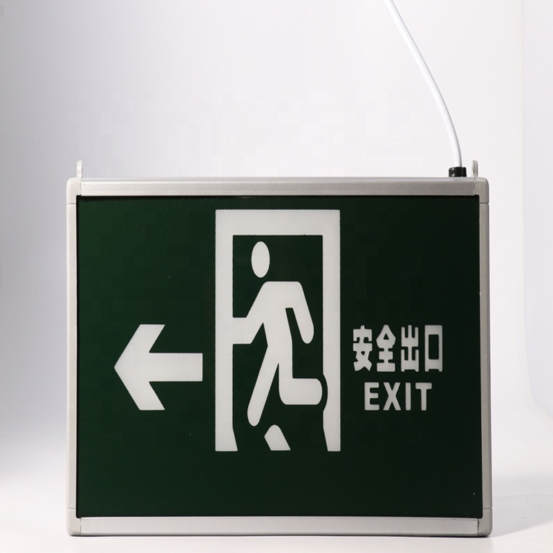 Emergency Exit Light Buid-in Rechargeable Battery led emergency exit sign