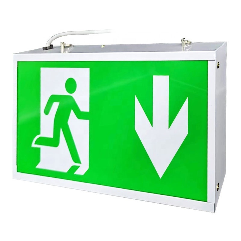 Exit Sign Waterproof Ip30 Led Emergency Light Running Double Sided Acrylic Man White Ni-cd 90 3 Years Business Sign No Light 120