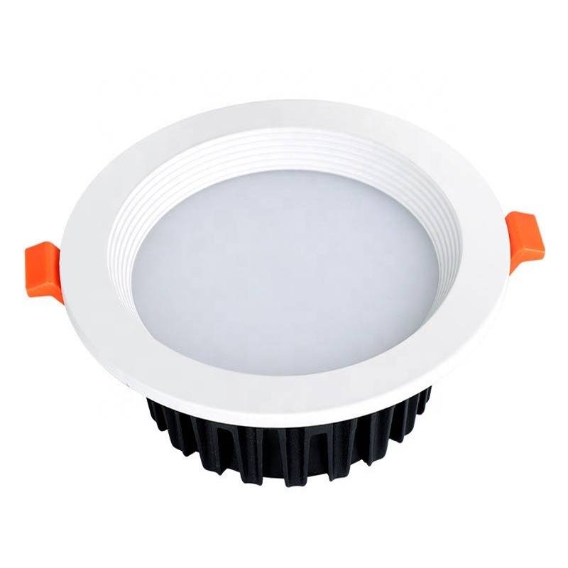 High Lumen Indoor Commercial Ceiling Round Recessed Downlight Anti Glare 6w 9w 12w 15w 20w 30w Led Spot Light Source Spotlight