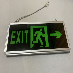 Single Sided Or Double Sided Led Emergency Exit Sign Light Buid-in Rechargeable Battery For Outage Emergency Green Exit Light3w