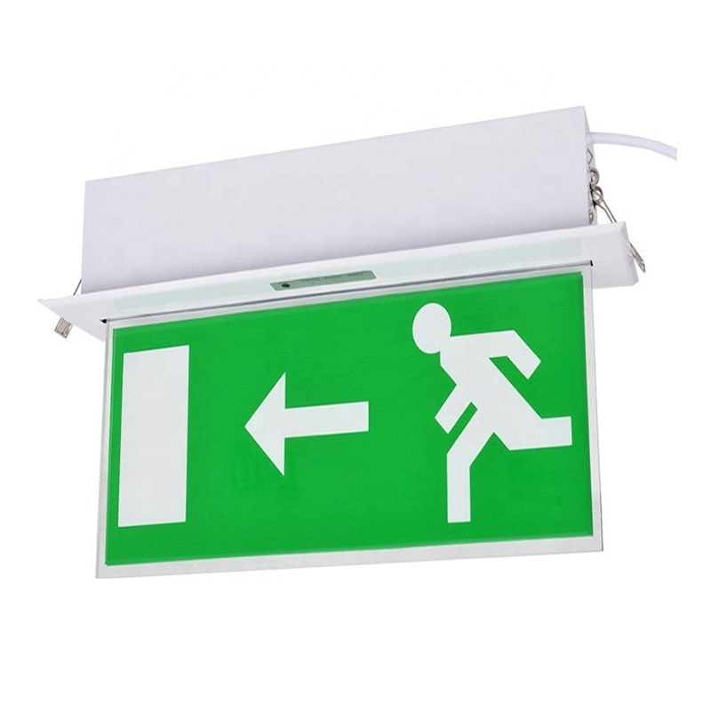 Exit Sign Waterproof Ip30 Led Emergency Light Running Double Sided Acrylic Man White Ni-cd 90 3 Years Business Sign No Light 120