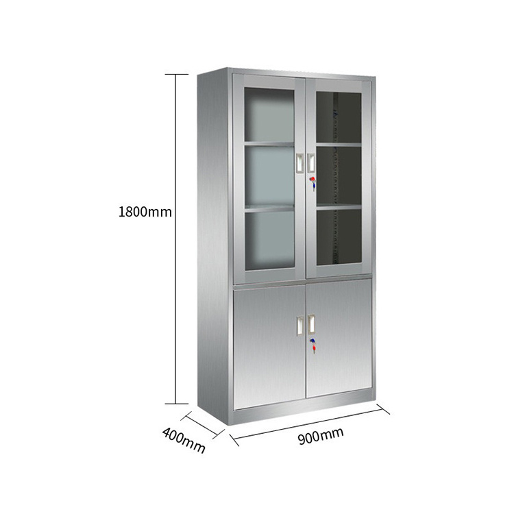 Glass Medical Instrument Cabinet Outpatient Medicine Cabinet OSEN-HC1 Stainless Steel Hospital Furniture,hospital Furniture