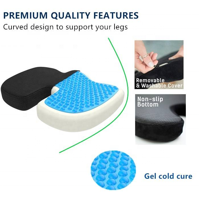 Office U-shaped cushion Memory cotton cushion Slow rebound cold pad Comfort gel car summer cushion