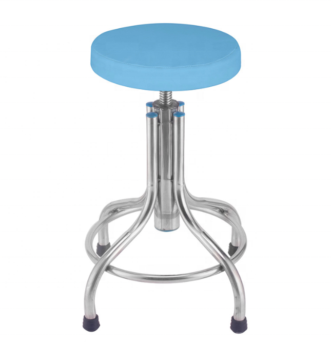 Stainless steel customized high stool rotating nurse surgery bar chair spiral beauty stool laboratory