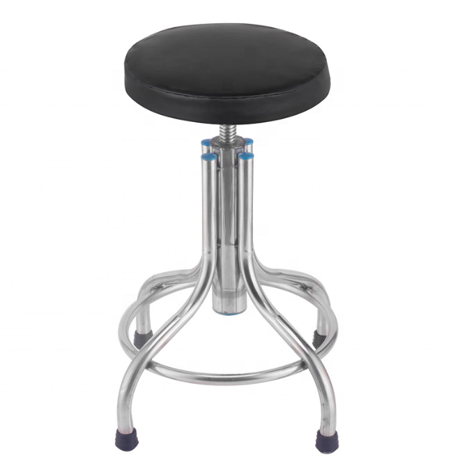 Stainless steel customized high stool rotating nurse surgery bar chair spiral beauty stool laboratory