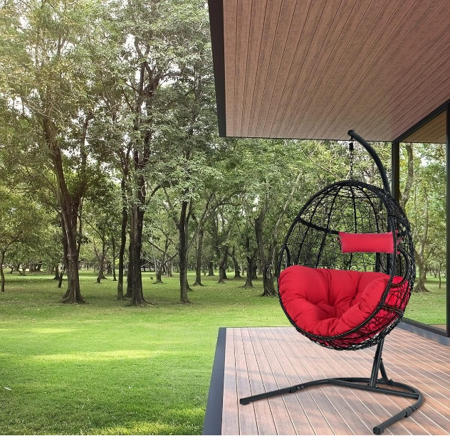 Custom single removable indoor-outdoor cradle swing chair