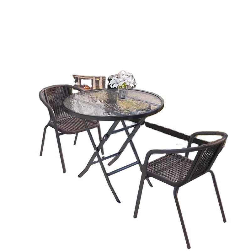 Wholesale Plastic Rattan Chair Garden Metal Frame Leisure Chair Sillas