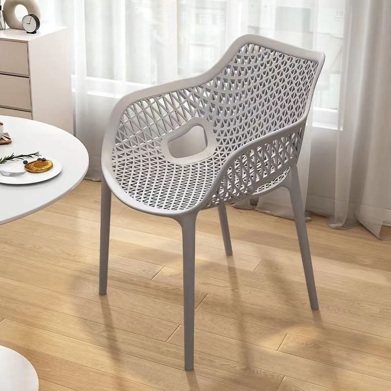 Modern Nordic White PP Plastic Dining Chairs Durable Outdoor Stackable Monoblock Design for Office Bar Hotel Wholesale Sale