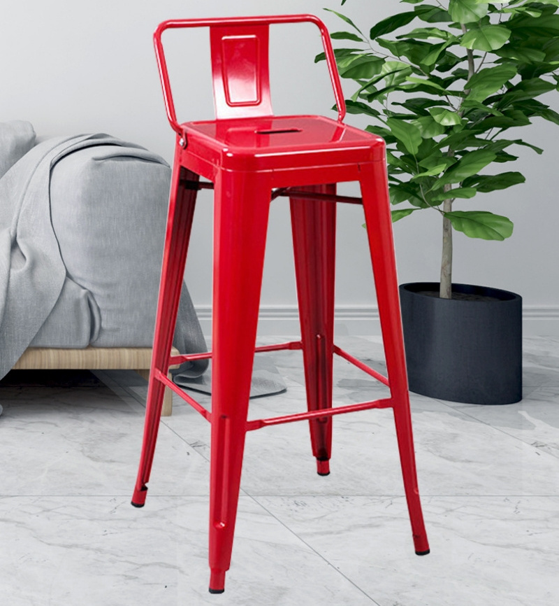 Heavy Duty Steel 24 and 30inches Industrial Hand made Stackable Vintage Metal Bar High Chair Counter Stool for Kitchen