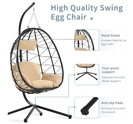 Outdoor garden Leisure Bird cage Creative Garden Rattan chair Hanging chair swing chair