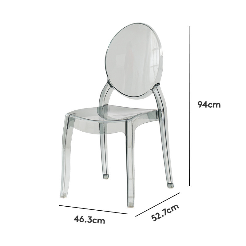 Wholesale Light Luxury Transparent Plastic Acrylic Pink Dining Ghost Chairs