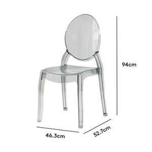 Wholesale Light Luxury Transparent Plastic Acrylic Pink Dining Ghost Chairs