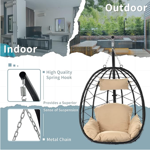 Outdoor garden Leisure Bird cage Creative Garden Rattan chair Hanging chair swing chair