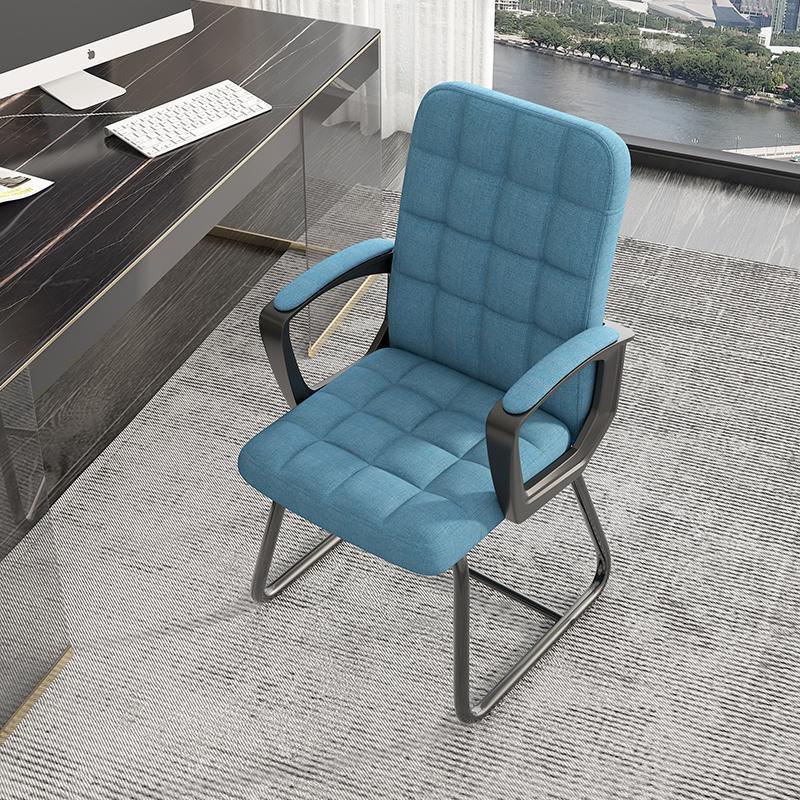 Simple meeting room chair Home bow chair Computer chair Black sedentary backrest stool