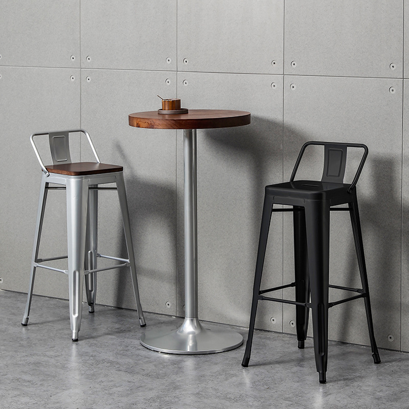 Heavy Duty Steel 24 and 30inches Industrial Hand made Stackable Vintage Metal Bar High Chair Counter Stool for Kitchen