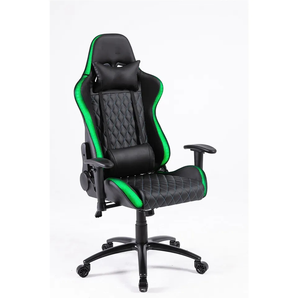 Cheap Ddp Full White Pu Leather Computer Pc Game Chair Silla Gamer Led Rgb Racing Massage Gaming Chair With Lights And Speakers