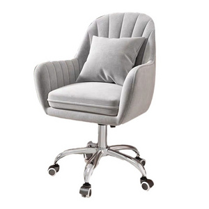 velvet low back office chair