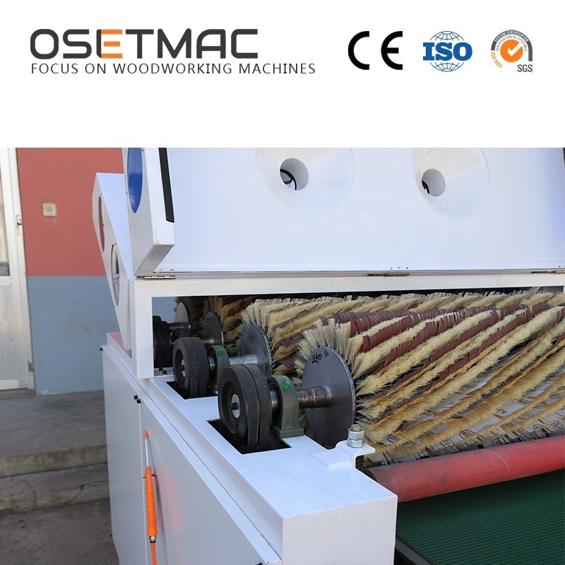 OSETMAC Woodworking Automatic Brush Sanding Machine DT1000-4K for Veneer Grinding Solid Wood Sanding