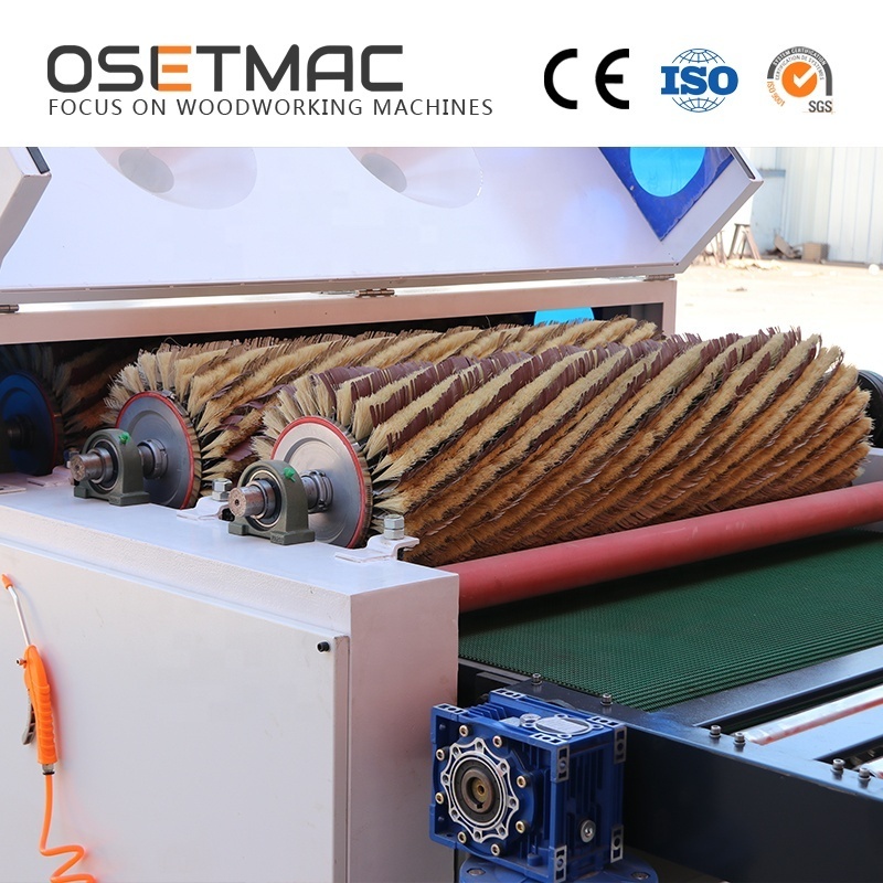 OSETMAC Woodworking Automatic Brush Sanding Machine DT1000-4K for Veneer Grinding Solid Wood Sanding