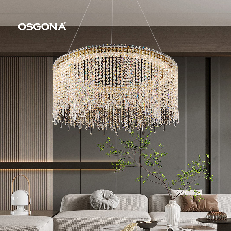 Chrome Elegant living room crystal boho ratan pendant light