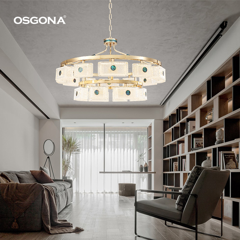 Living room chandelier 2024 new Italian postmodern high-end light luxury household hall dining room lighting fixtures