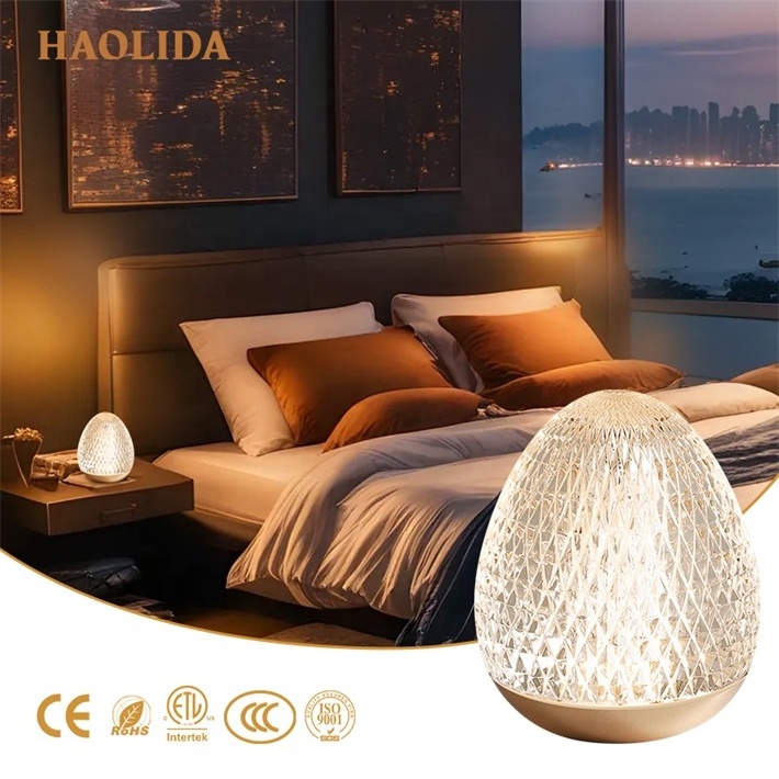 HLD decoration night light kit dc 5v 4w 3 level dimming touch battery night light for hotel restaurant