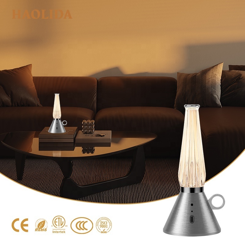 Decoration night golden table lamp touch sensor 1.5W dimmable restaurant rechargeable novelty table lamps