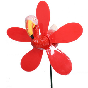 Osgoodway Hot Sale Garden Plastic Decorative Red Flamingo Ornaments Outdoor Decoration plastic garden windmill