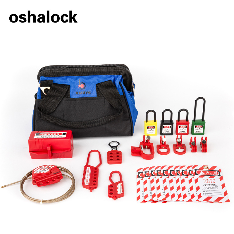 OEM Departmental and Group Safety Lockout Kit for Electricalisolation Lock-out with Keyed Alike Zenex Safety Padlock LOTO Locks