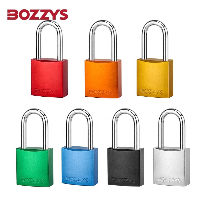 Compact anodized Protect Steel Shackle Anodized Aluminium Safety Padlock with Master key for Overhaul of Industrial Equipment