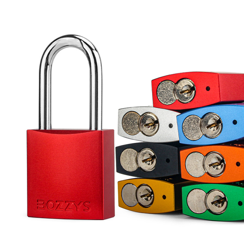 Compact anodized Protect Steel Shackle Anodized Aluminium Safety Padlock with Master key for Overhaul of Industrial Equipment