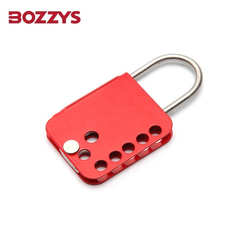 Heavy Duty Steel Butterfly Dual Level Safety Lockout Hasp with Padlocks Hole for Multi-person Management of Industrial Equipment