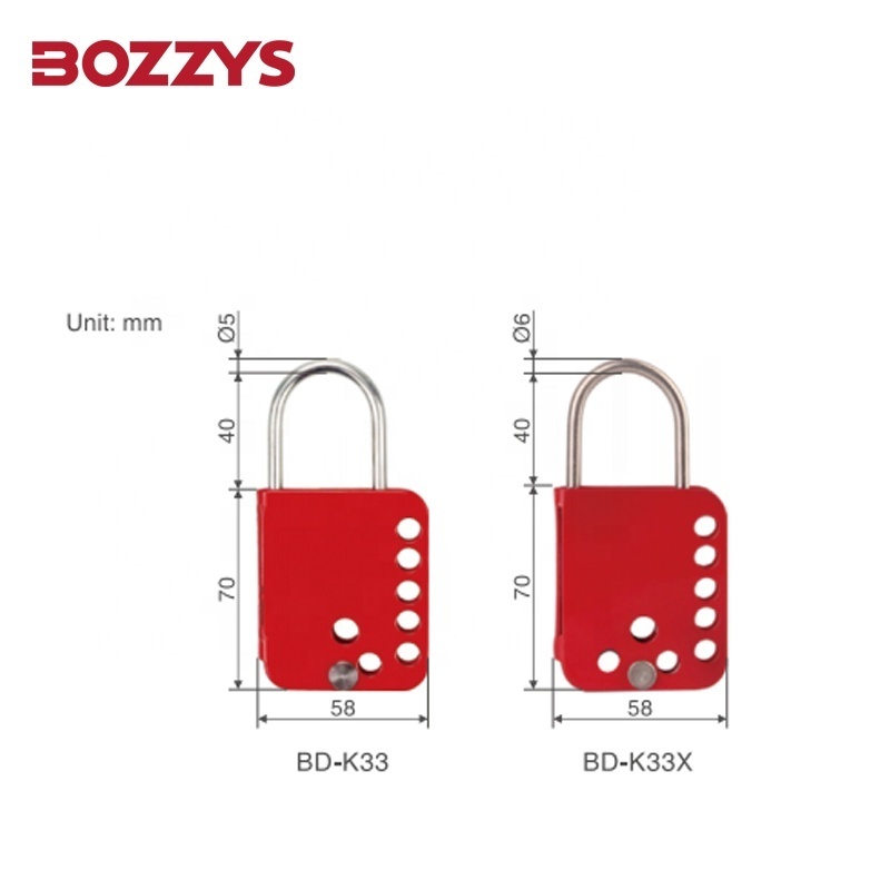 Heavy Duty Steel Butterfly Dual Level Safety Lockout Hasp with Padlocks Hole for Multi-person Management of Industrial Equipment