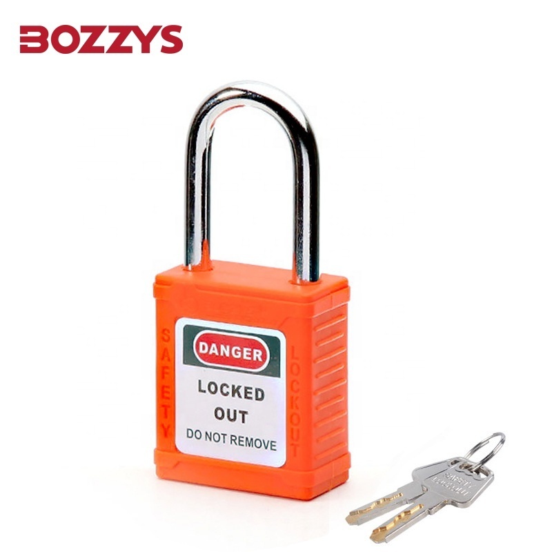 Oem High Quality Coloured Same Key Plastic Lock Body Security Safety Padlock With Master Key for Industrial Tagout Equipment