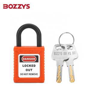 BOZZYS Quality Master Lock Industrial Waterproof Custom Safety Lockout Padlocks with 25mm Nylon Shackle