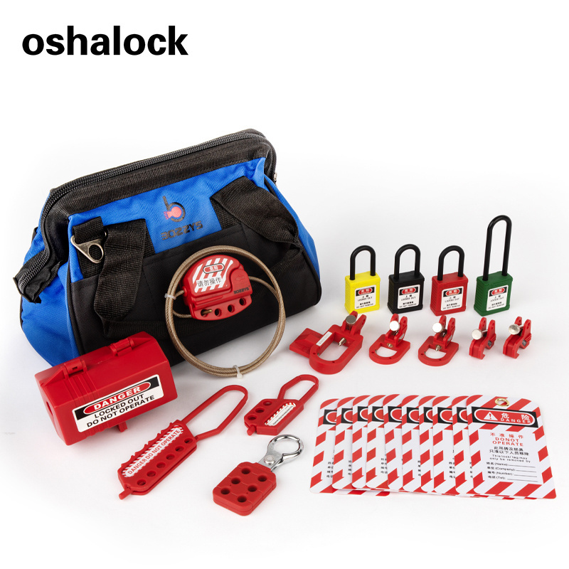 OEM Departmental and Group Safety Lockout Kit for Electricalisolation Lock-out with Keyed Alike Zenex Safety Padlock LOTO Locks