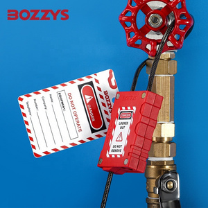 BOZZYS Adjustable Lockout Safety Cable Padlock with 0.8m Plastic-coated Stainless Steel Cable